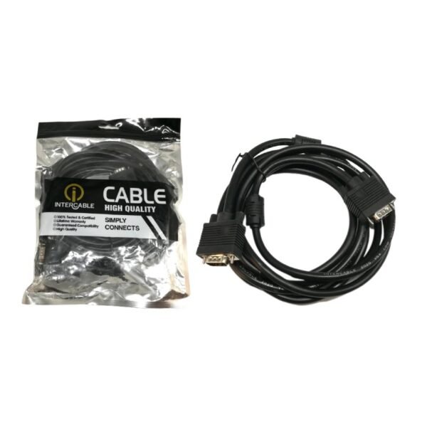 Intercable Câble VGA 3m (3 Mètres) Full HD Pour Récepteurs, TV, PC et Caméras