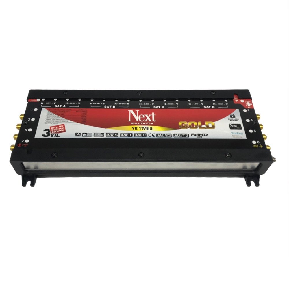 NEXT MultiSwithch cascade : Commutateur YE 17-8 DiSEqC 2:0 FullHD img 3 Multiswitch next cascade Commutateur YE 17-8
