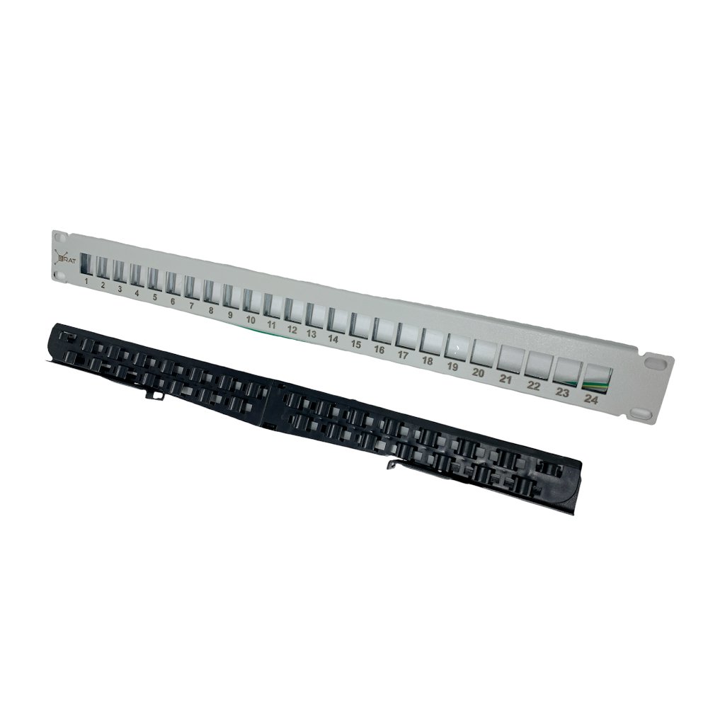 panneau de raccordement Panneau de Brassage 24 Ports Cat 6A Organise les Câbles rj45 (Raccordement)