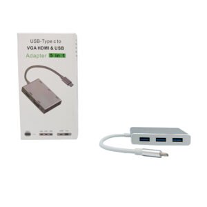 Adaptateur 5 en 1 USB type vers VGA HDMI et USB