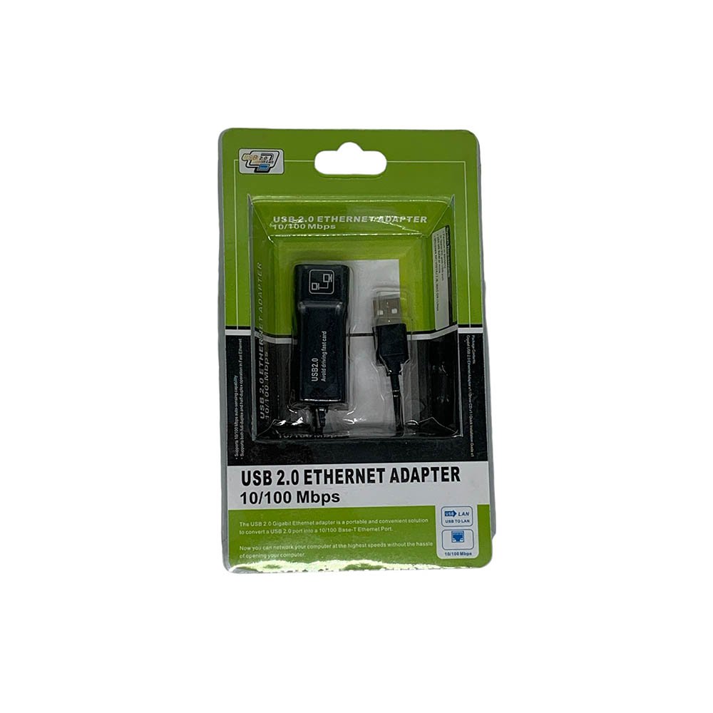 Adaptateur USB 2.0 Ethernet câble RJ45 10/100 Mbps vers cable ethernet