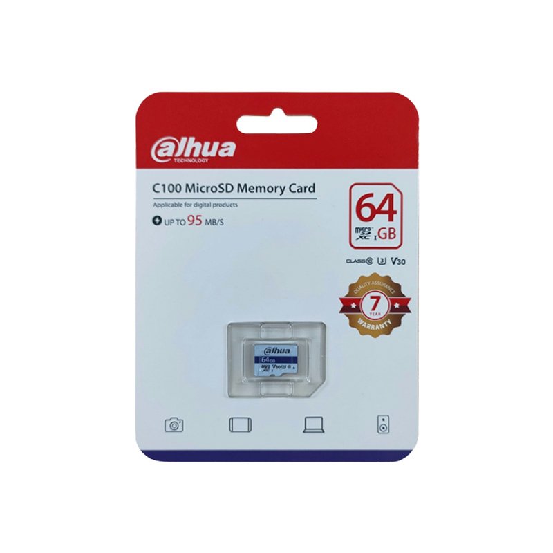 Dahua Carte Mémoire 64GB MicroSD C100