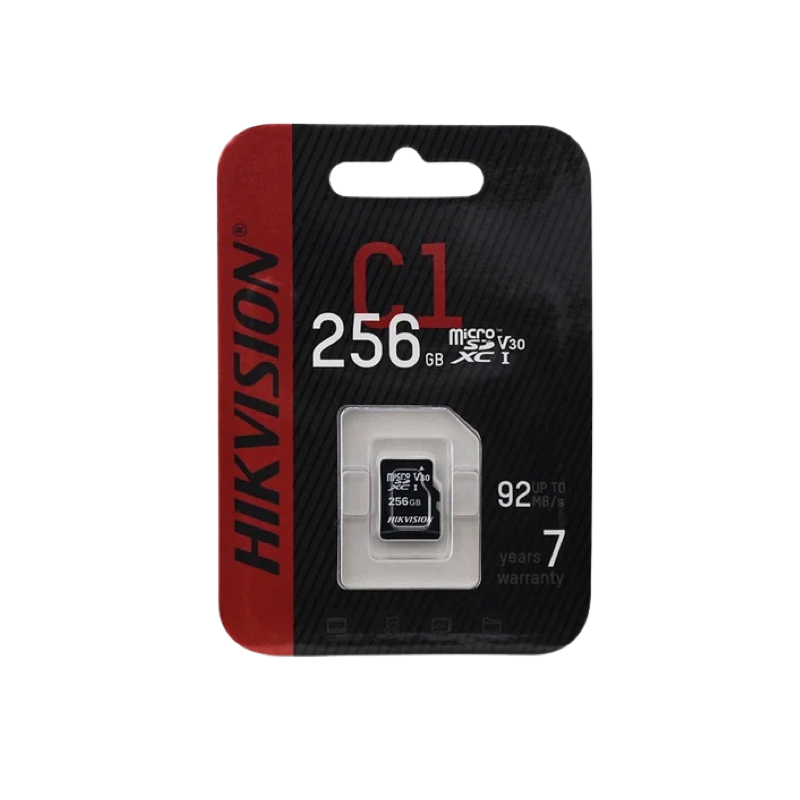 HikVision Carte Mémoire 256GB de Vitesse 92MB/s C1