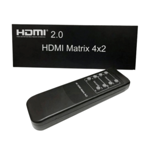 HDMI 2.0 Matrice Commutateur Switch-Splitter-4x2 Extracteur Convertisseur PC vers TV