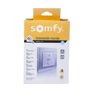 P1000409 240113 Somfy Télécommande Volet Roulant Murale SANS FIL SMOOVE SILVER 1CH RTS CANAL 433 42 MHz min