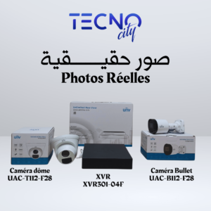 Pack cameras de surveillance 2mp prix maroc de marque Uniview Tecnocity xvr dvr