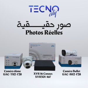 Pack 16 cameras de surveillance 2mp prix maroc de marque Uniview Tecnocity