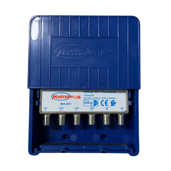 MasterPlus - Diseq Switch 2.0 Extérieure Etanche 4 Entreés LNB avec Antenne - MA651 Prix Maroc MasterPlus - Diseq Switch 2.0 Extérieure Etanche 4 Entreés LNB avec Antenne - MA651 Prix Maroc
