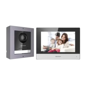 Hikvision Kit Videophone IP POE 1*Plaque de Rue Extérieure + 1*Moniteur Intérieur + 1*Switch 5 Ports POE - DS-KIS602 Prix Maroc