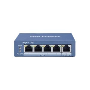 Hikvision Kit Videophone IP POE 1Plaque de Rue Extérieure + 1Moniteur Intérieur + 1Switch 5 Ports POE - DS-KIS602