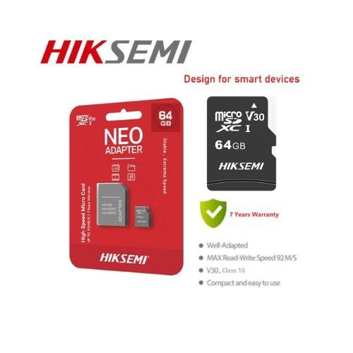 Hikvision MicroSD 64 GB XC I V30 Class 10 – C1/64GB Prix Maroc Hikvision MicroSD 64 GB XC I V30 Class 10 - C1/64GB Prix Maroc